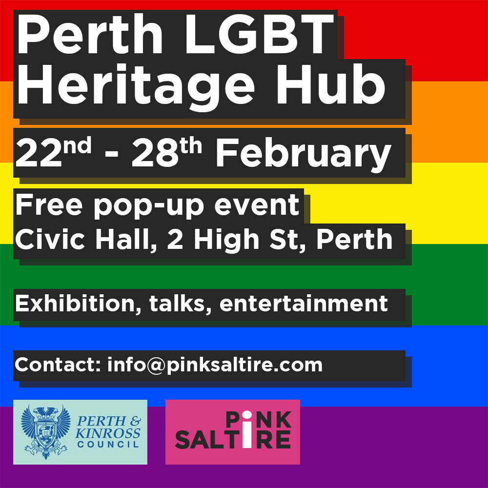 22nd - 28th February 2019 - Free pop-up event at the Civic Hall, High Street in Perth, with an exhibition, talks and entertainment.